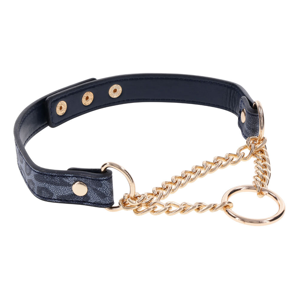 Buy Sex & Mischief Cougar Day Collar - Navy Blue/Gold Collar at NZ’s Mega Adult Toys Store. Discover premium sex toys with discreet shipping at the best price in NZ