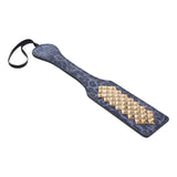 Buy Sex & Mischief Cougar Studded Paddle - Navy Blue Paddle with Gold Studs at NZ’s Mega Adult Toys Store. Discover premium sex toys with discreet shipping at the best price in NZ