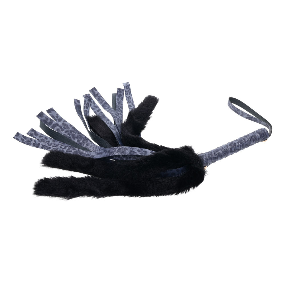 Buy Sex & Mischief Cougar Faux Fur Flogger - Navy Blue/Black Furry Flogger Whip at NZ’s Mega Adult Toys Store. Discover premium sex toys with discreet shipping at the best price in NZ