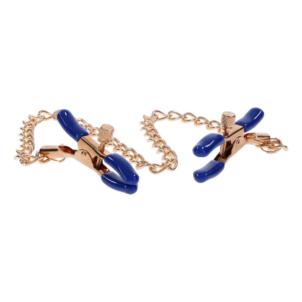 Buy Sex & Mischief Cougar Chained Nipple Clamps - Gold Nipple Clamps with Cougar Chain at NZ’s Mega Adult Toys Store. Discover premium sex toys with discreet shipping at the best price in NZ