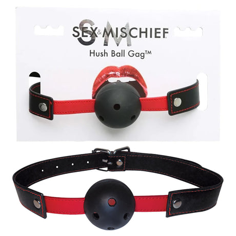 Buy Sex & Mischief Hush Ball Gag - Black/Red Mouth Restraint at NZ’s Mega Adult Toys Store. Discover premium sex toys with discreet shipping at the best price in NZ