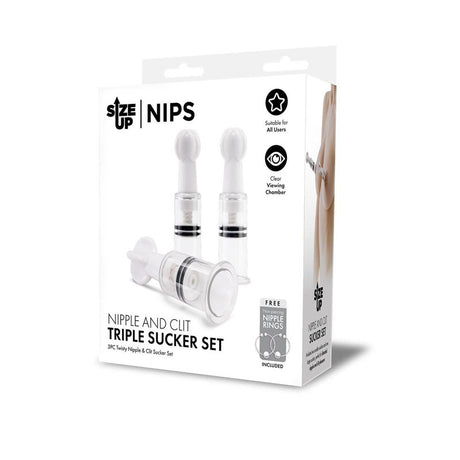 Buy Size Up Nipple and Clit Triple Sucker Set - 3 Piece Sucker Set at NZ’s Mega Adult Toys Store. Discover premium sex toys with discreet shipping at the best price in NZ