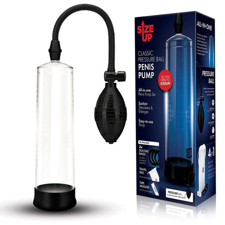 Buy Size Up Classic Ball Penis Pump - Clear Penis Pump at NZ’s Mega Adult Toys Store. Discover premium sex toys with discreet shipping at the best price in NZ