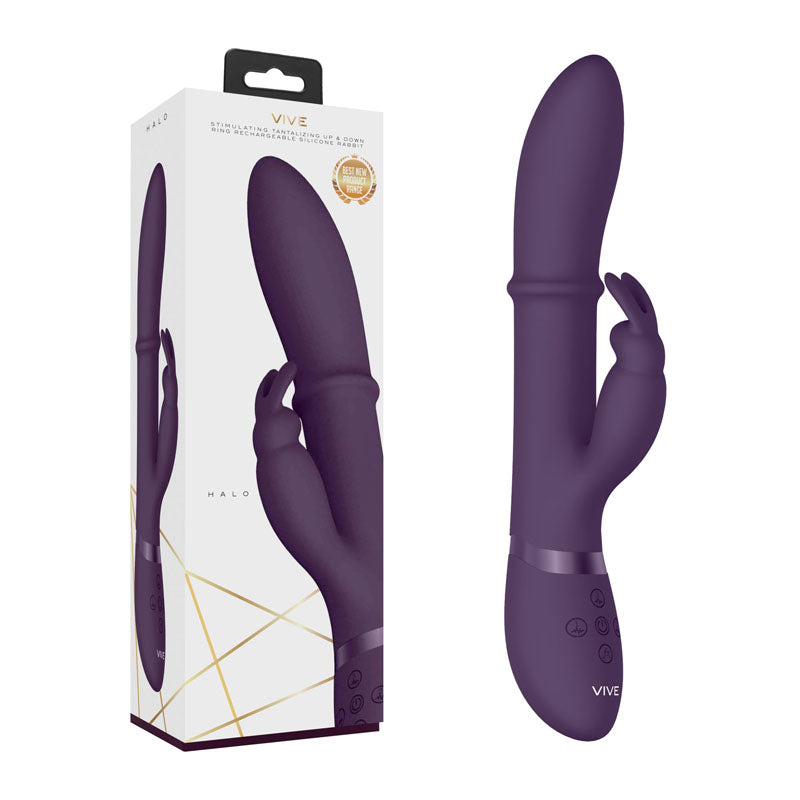 Buy Vive Halo - Purple 24.5 cm USB Rechargeable Rabbit Vibrator at NZ’s Mega Adult Toys Store. Discover premium sex toys with discreet shipping at the best price in NZ