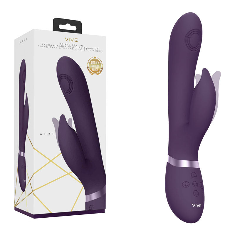 Buy VIVE Aimi - Purple - Purple 22.3 cm USB Rechargeable Rabbit Vibrator at NZ’s Mega Adult Toys Store. Discover premium sex toys with discreet shipping at the best price in NZ