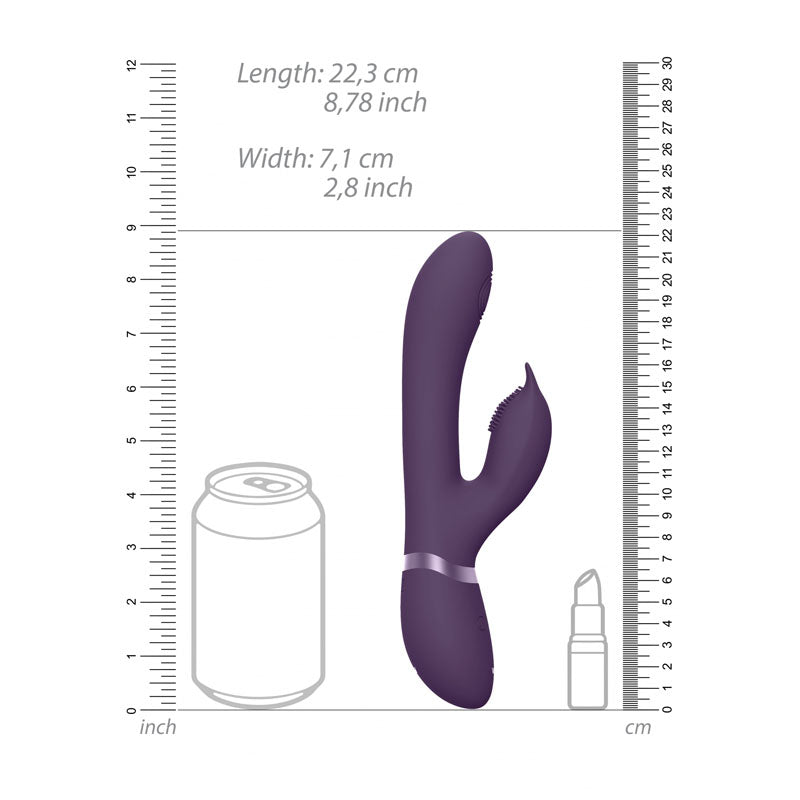 Buy VIVE Aimi - Purple - Purple 22.3 cm USB Rechargeable Rabbit Vibrator at NZ’s Mega Adult Toys Store. Discover premium sex toys with discreet shipping at the best price in NZ