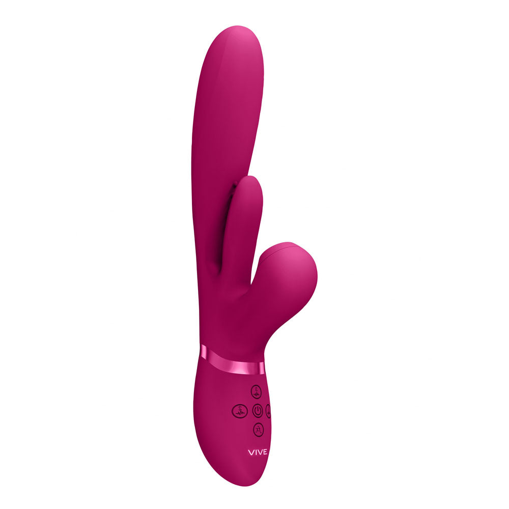 Buy VIVE Ena - Pink - Pink 25 cm USB Rechargeable Thrusting Vibrator with Air Wave Stimulator at NZ’s Mega Adult Toys Store. Discover premium sex toys with discreet shipping at the best price in NZ