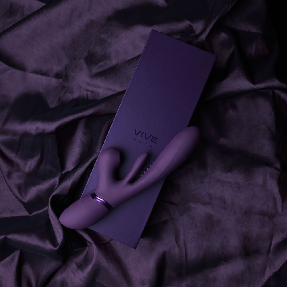 Buy VIVE Ena - Purple - Purple 25 cm USB Rechargeable Thrusting Vibrator with Air Wave Stimulator at NZ’s Mega Adult Toys Store. Discover premium sex toys with discreet shipping at the best price in NZ