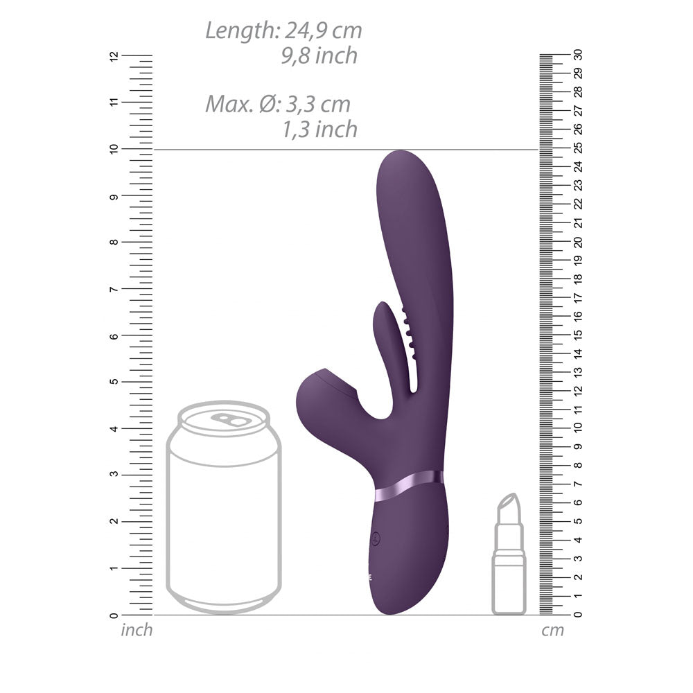 Buy VIVE Ena - Purple - Purple 25 cm USB Rechargeable Thrusting Vibrator with Air Wave Stimulator at NZ’s Mega Adult Toys Store. Discover premium sex toys with discreet shipping at the best price in NZ