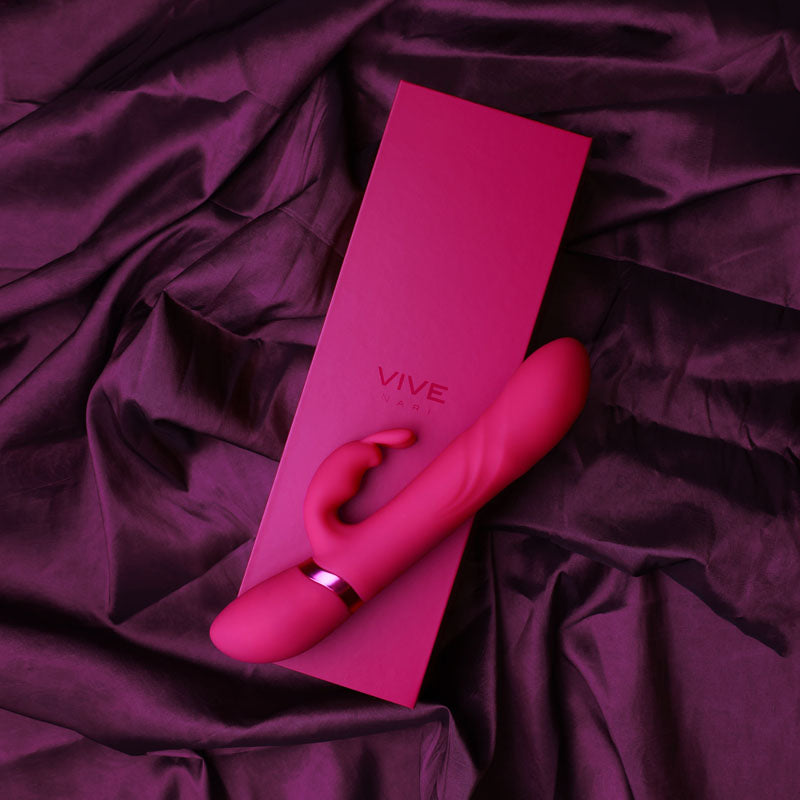 Buy VIVE Nari - Pink - Pink 24.1 cm USB Rechargeable Rabbit Vibrator at NZ’s Mega Adult Toys Store. Discover premium sex toys with discreet shipping at the best price in NZ