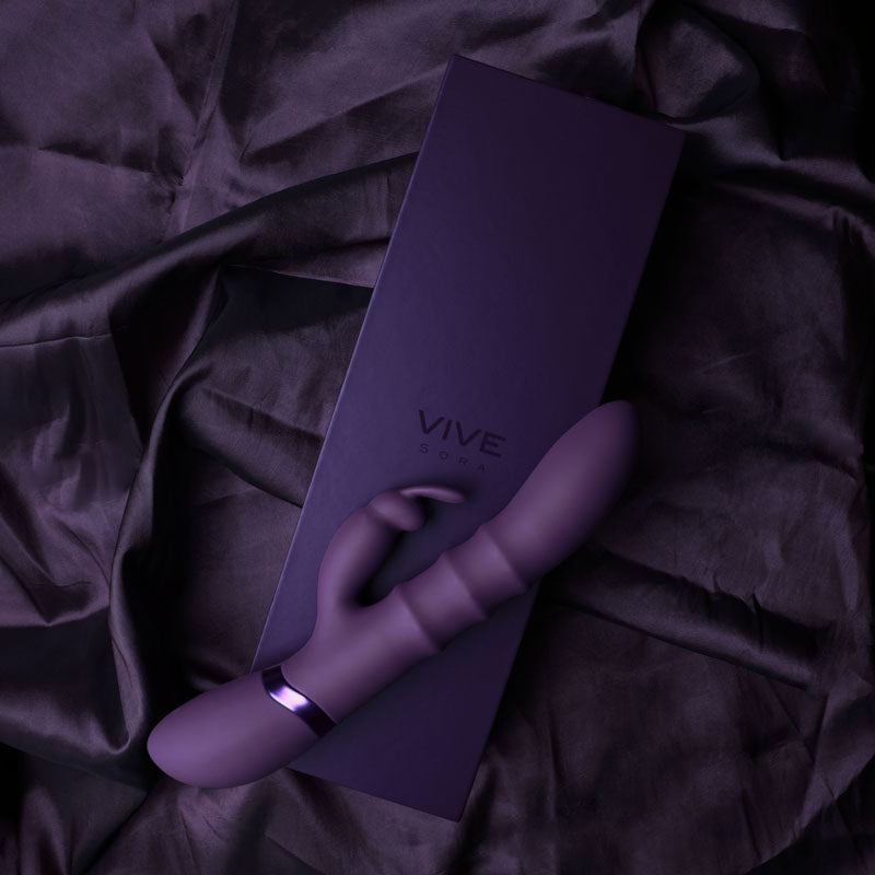 Buy VIVE Sora - Purple - Purple 24.2 cm USB Rechargeable Rabbit Vibrator at NZ’s Mega Adult Toys Store. Discover premium sex toys with discreet shipping at the best price in NZ