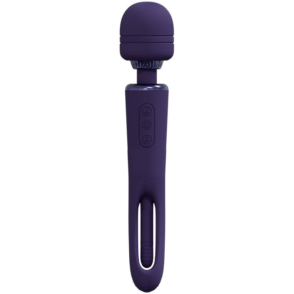 Buy VIVE Kiku - Purple - Purple 25.2 cm USB Rechargeable Dual End Massage Wand with Flapping Tip at NZ’s Mega Adult Toys Store. Discover premium sex toys with discreet shipping at the best price in NZ