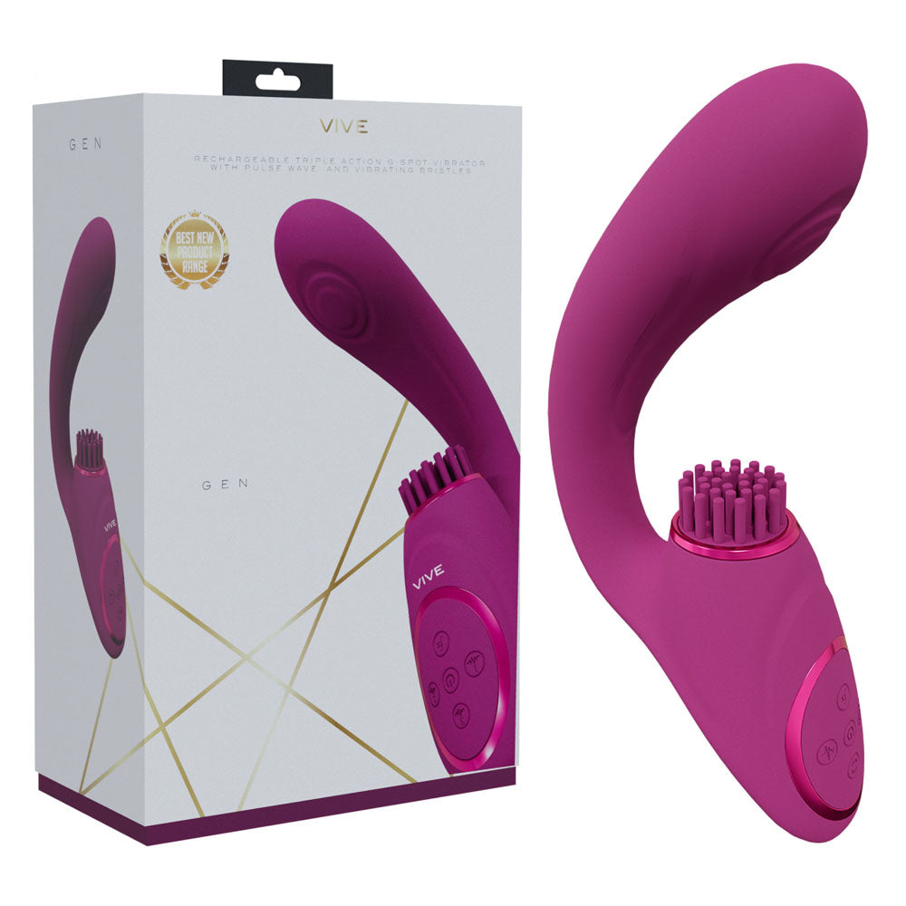 Buy VIVE Gen - Pink - Pink USB Rechargeable Triple Motor Vibrator at NZ’s Mega Adult Toys Store. Discover premium sex toys with discreet shipping at the best price in NZ