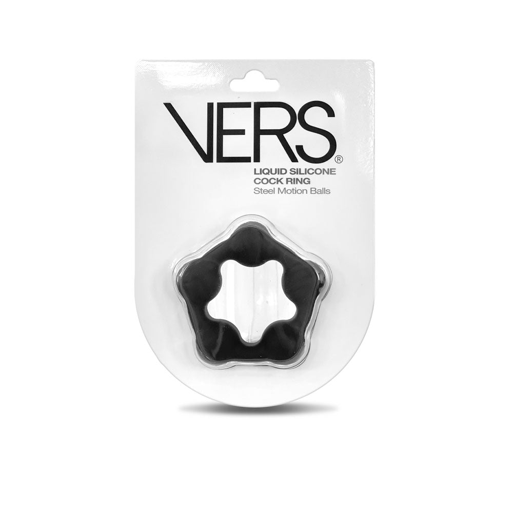 Buy VERS Liquid Silicone Steel Motion C - Ring - Black Cock Ring with Steel Motion Balls at NZ’s Mega Adult Toys Store. Discover premium sex toys with discreet shipping at the best price in NZ