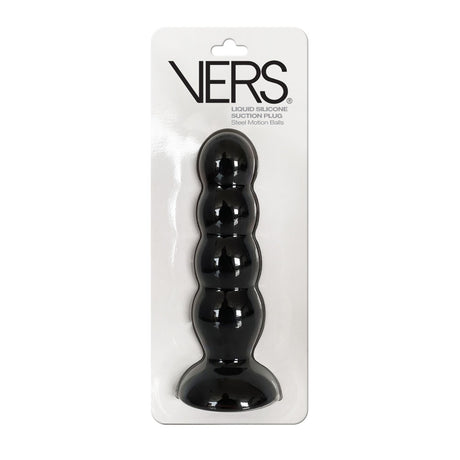 Buy VERS Liquid Silicone Suction Plug - Black 16.5 cm Butt Plug with Internal Steel Balls at NZ’s Mega Adult Toys Store. Discover premium sex toys with discreet shipping at the best price in NZ