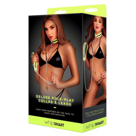 Buy WhipSmart Glow Deluxe Role - Play Collar and Leash - Glow in the Dark Restraints at NZ’s Mega Adult Toys Store. Discover premium sex toys with discreet shipping at the best price in NZ