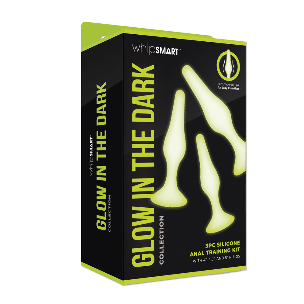 Buy WhipSmart Glow In The Dark 3pc Anal Training Kit - Glow In Dark Butt Plugs - Set of 3 Sizes at NZ’s Mega Adult Toys Store. Discover premium sex toys with discreet shipping at the best price in NZ