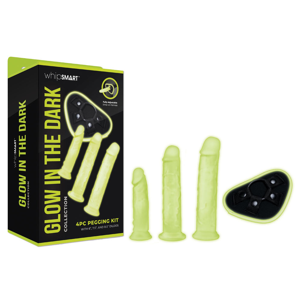 Buy WhipSmart Glow In The Dark 4pc Pegging Kit - Glow In Dark Strap - On Kit at NZ’s Mega Adult Toys Store. Discover premium sex toys with discreet shipping at the best price in NZ