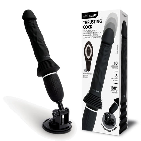 Buy WhipSmart Thrusting Cock - Black 30 cm USB Rechargeable Thrusting Vibrator with Suction Mount at NZ’s Mega Adult Toys Store. Discover premium sex toys with discreet shipping at the best price in NZ