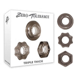 Buy Zero Tolerance Triple Thick - Smoke Cock Rings - Set of 3 at NZ’s Mega Adult Toys Store. Discover premium sex toys with discreet shipping at the best price in NZ