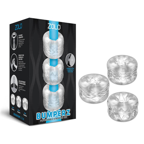 Buy Zolo Bumperz - Clear Mini Blowjob Stroker Set at NZ’s Mega Adult Toys Store. Discover premium sex toys with discreet shipping at the best price in NZ