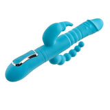 Buy Adam & Eve EVES THRUSTING TRIPLE JOY RABBIT - Teal 25 cm USB Rechargeable Thrusting Rabbit Vibe with Anal Tickler at NZ’s Mega Adult Toys Store. Discover premium sex toys with discreet shipping at the best price in NZ