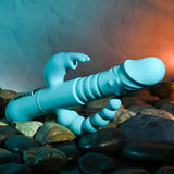 Buy Adam & Eve EVES THRUSTING TRIPLE JOY RABBIT - Teal 25 cm USB Rechargeable Thrusting Rabbit Vibe with Anal Tickler at NZ’s Mega Adult Toys Store. Discover premium sex toys with discreet shipping at the best price in NZ