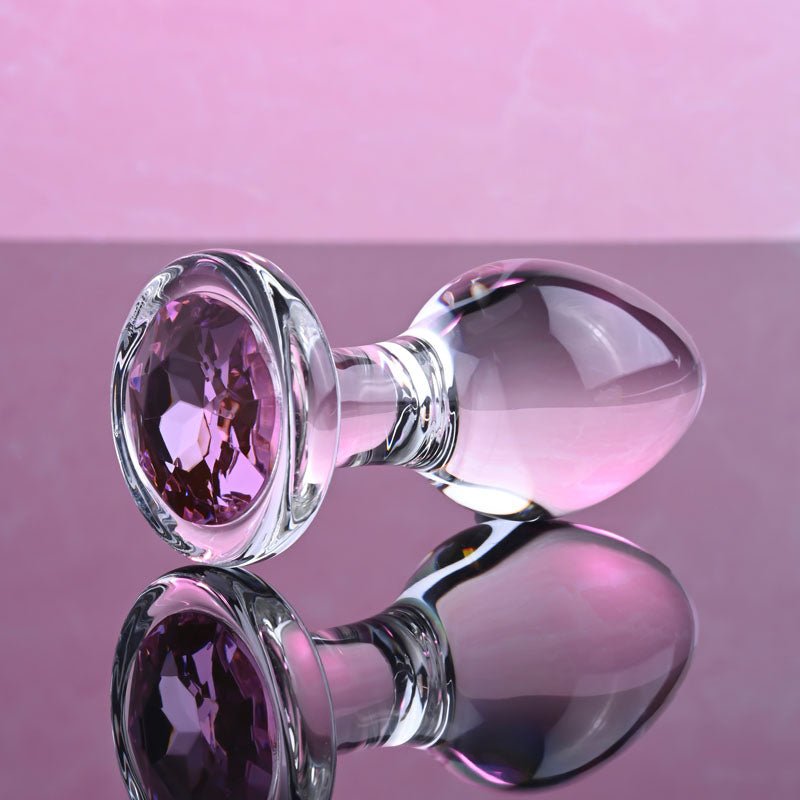 Buy Adam & Eve PINK GEM GLASS PLUG MEDIUM - Clear Glass 8.7 cm Butt Plug with Pink Gem Base at NZ’s Mega Adult Toys Store. Discover premium sex toys with discreet shipping at the best price in NZ