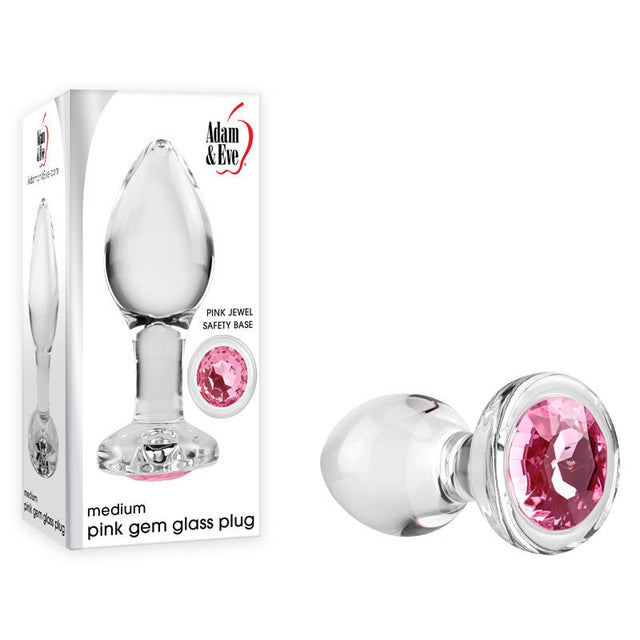 Buy Adam & Eve PINK GEM GLASS PLUG MEDIUM - Clear Glass 8.7 cm Butt Plug with Pink Gem Base at NZ’s Mega Adult Toys Store. Discover premium sex toys with discreet shipping at the best price in NZ