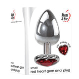 Buy Adam & Eve Red Heart Gen Anal Plug - Small - Metallic 7.1 cm Butt Plug with Heart Gem Base at Oh Joy. Discover premium sex toys with discreet shipping at the best price in NZ