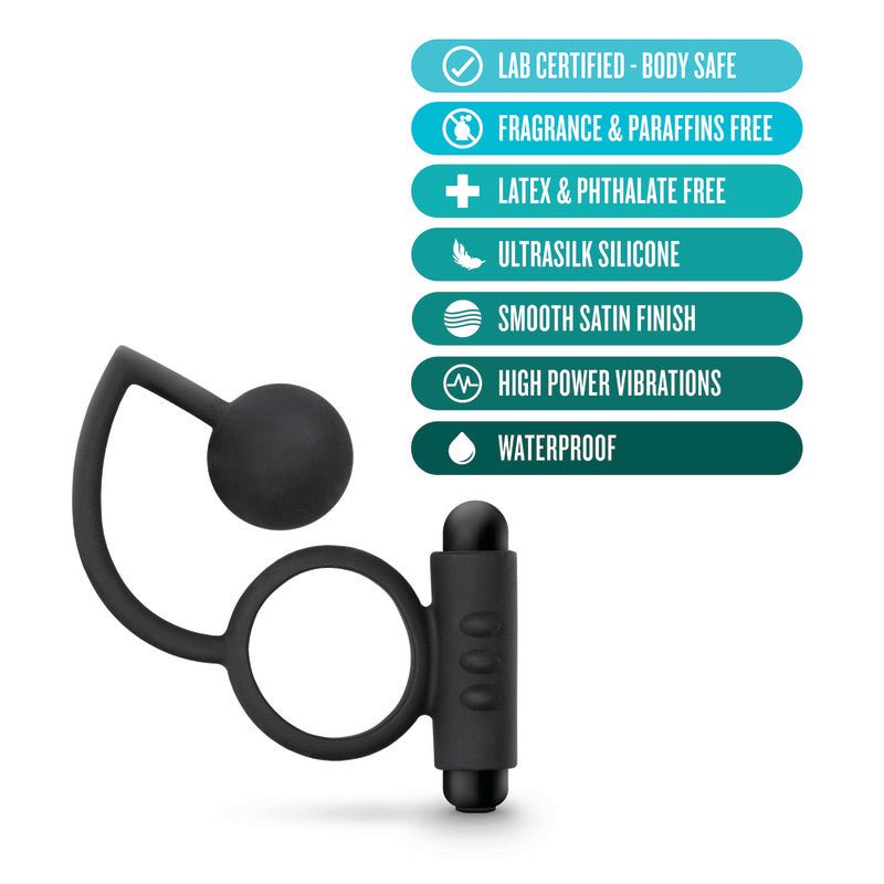 Buy Anal Adventures Platinum Anal Ball & Vibrating C - Ring - Black Vibrating Cock Ring with Anal Ball at NZ’s Mega Adult Toys Store. Discover premium sex toys with discreet shipping at the best price in NZ