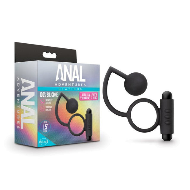 Buy Anal Adventures Platinum Anal Ball & Vibrating C - Ring - Black Vibrating Cock Ring with Anal Ball at NZ’s Mega Adult Toys Store. Discover premium sex toys with discreet shipping at the best price in NZ