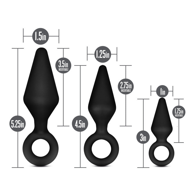 Buy Anal Adventures Platinum Loop Plug Kit - Black Butt Plugs - Set of 3 Sizes at NZ’s Mega Adult Toys Store. Discover premium sex toys with discreet shipping at the best price in NZ