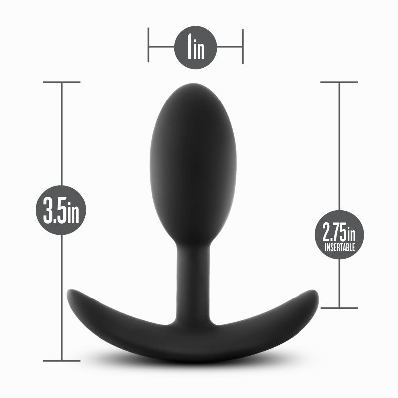 Buy Anal Adventures Platinum Vibra Slim Plug - Black 8.9 cm Small Butt Plug with Internal Ball at NZ’s Mega Adult Toys Store. Discover premium sex toys with discreet shipping at the best price in NZ