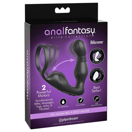 Buy Anal Fantasy Elite Ass - Gasm P - Spot Milker - Black USB Rechargeable Prostate Massage with Cock Ring at NZ’s Mega Adult Toys Store. Discover premium sex toys with discreet shipping at the best price in NZ