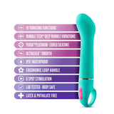 Buy Aria Flirty AF - Teal 16.5 cm Vibrator at NZ’s Mega Adult Toys Store. Discover premium sex toys with discreet shipping at the best price in NZ