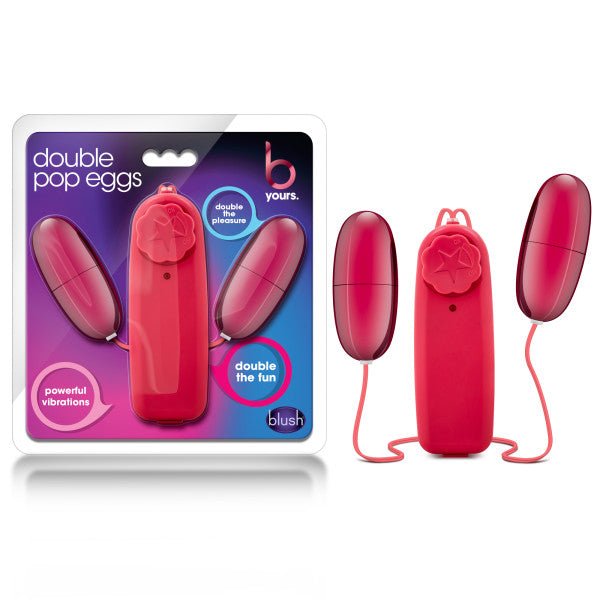 Buy B Yours Double Pop Eggs - Cerise Pink Dual Vibrating Eggs at NZ’s Mega Adult Toys Store. Discover premium sex toys with discreet shipping at the best price in NZ