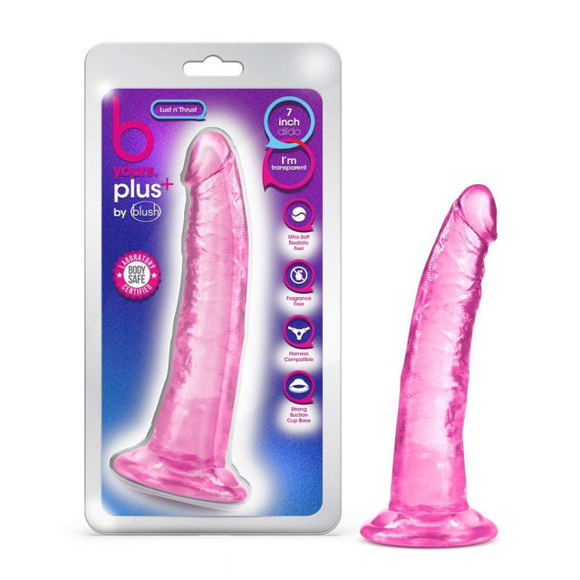 Buy B Yours Plus Lust N Thrust - Pink - Pink 19 cm (7.5'') Dong at NZ’s Mega Adult Toys Store. Discover premium sex toys with discreet shipping at the best price in NZ