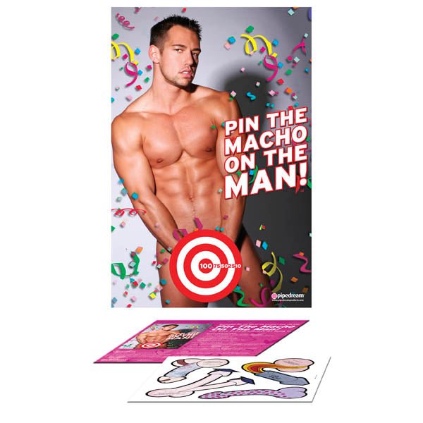 Buy Bachelorette Party Favors Pin The Macho On The Man - Party Game at NZ’s Mega Adult Toys Store. Discover premium sex toys with discreet shipping at the best price in NZ