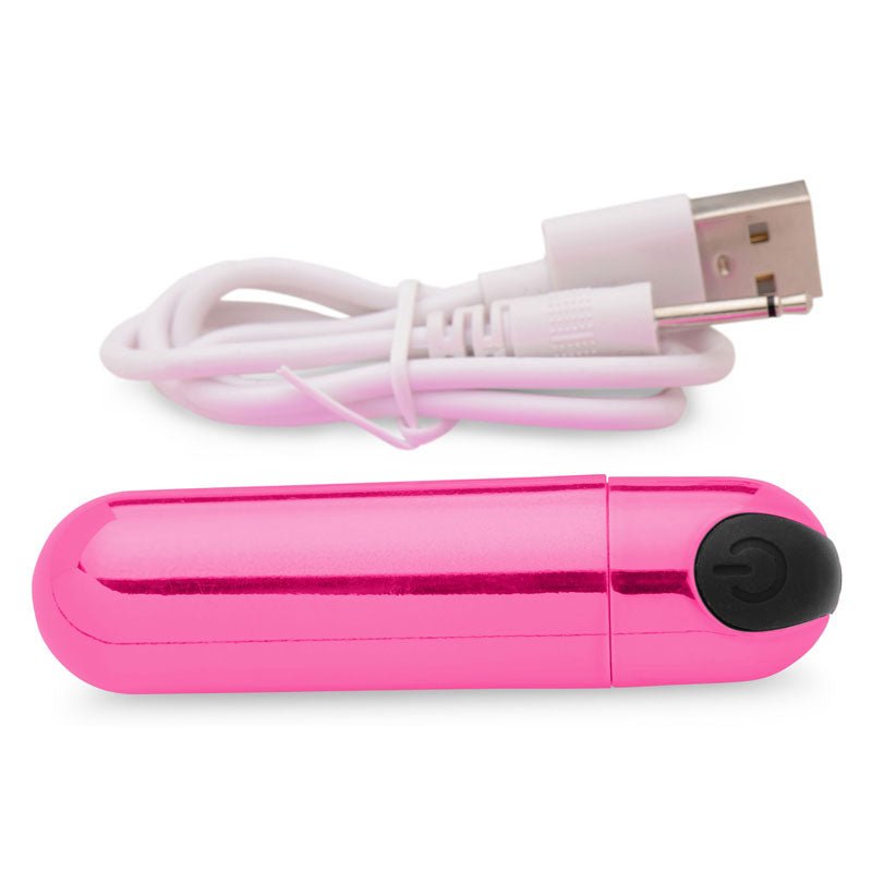 Buy Bang! 10X Vibrating Metallic Bullet - Pink USB Rechargeable Bullet at NZ’s Mega Adult Toys Store. Discover premium sex toys with discreet shipping at the best price in NZ