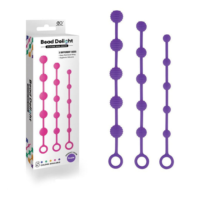 Buy Bead Delight Silicone Anal Beads - Purple - Purple Anal Beads - Set of 3 Sizes at NZ’s Mega Adult Toys Store. Discover premium sex toys with discreet shipping at the best price in NZ