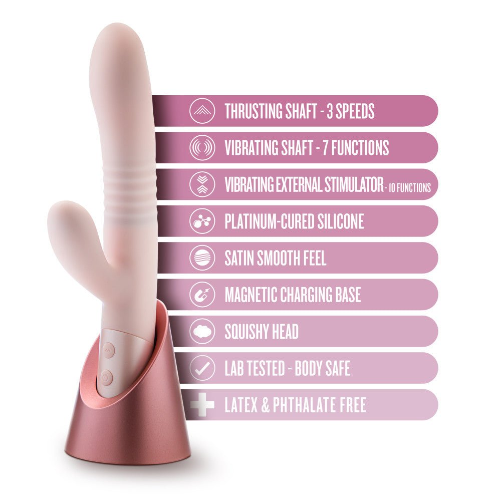 Buy Blush - Fraya - Pink - Pink 24.1 cm USB Rechargeable Thrusting Rabbit Vibrator at NZ’s Mega Adult Toys Store. Discover premium sex toys with discreet shipping at the best price in NZ