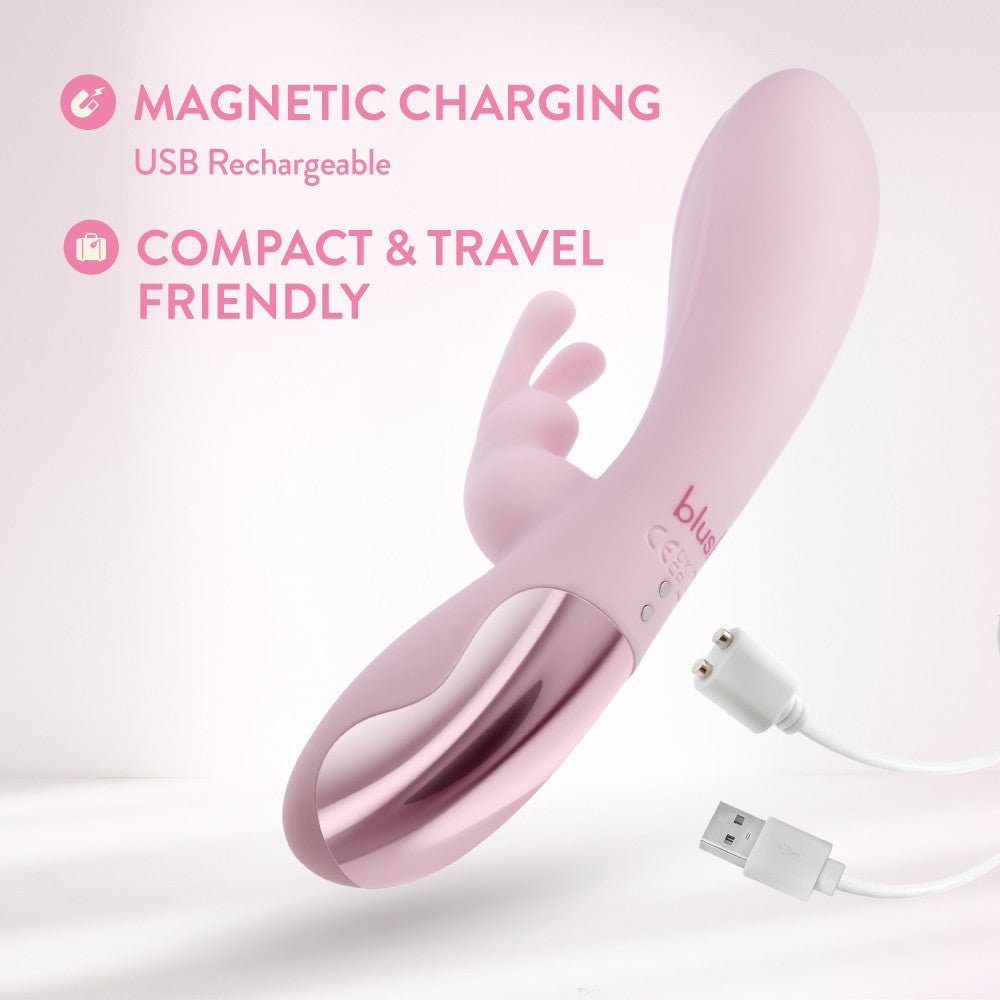 Buy Blush - Morgan - Pink 19.7 cm USB Rechargeable Rabbit Vibrator at NZ’s Mega Adult Toys Store. Discover premium sex toys with discreet shipping at the best price in NZ