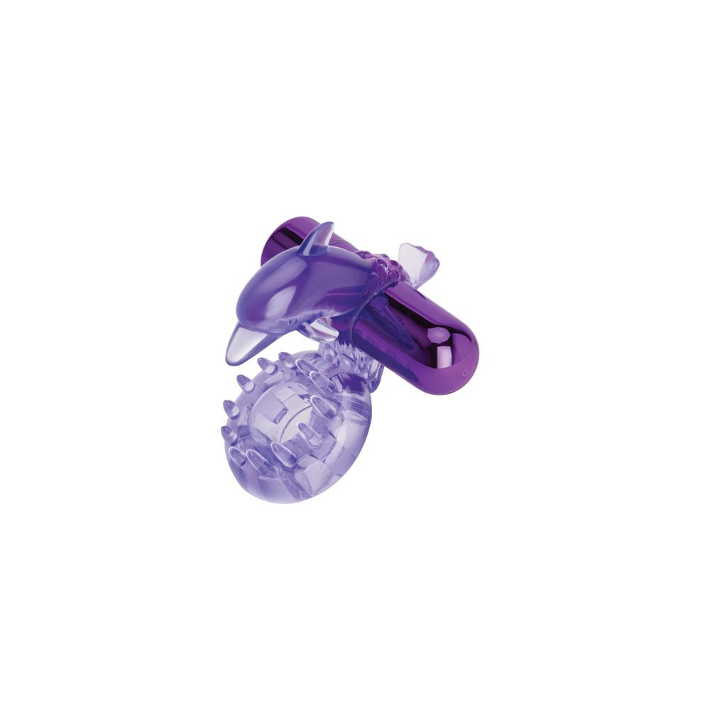 Buy Bodywand Rechargeable Dolphin Ring with Clit Ticklers - Purple USB Rechargeable Vibrating Cock Ring at NZ’s Mega Adult Toys Store. Discover premium sex toys with discreet shipping at the best price in NZ