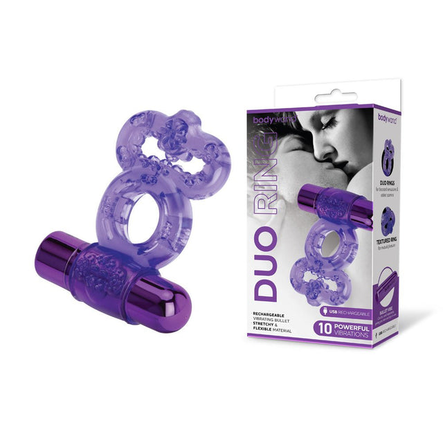 Buy Bodywand Rechargeable Duo Ring - Purple USB Rechargable Vibrating Cock Ring at NZ’s Mega Adult Toys Store. Discover premium sex toys with discreet shipping at the best price in NZ