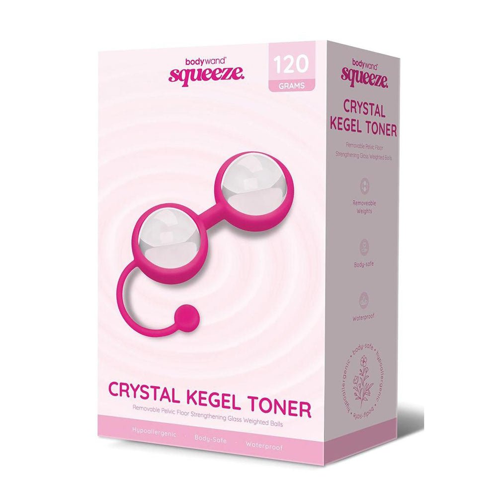 Buy Bodywand Squeeze Crystal Kegel Toner - Glass Weighted Kegel Balls Set at NZ’s Mega Adult Toys Store. Discover premium sex toys with discreet shipping at the best price in NZ