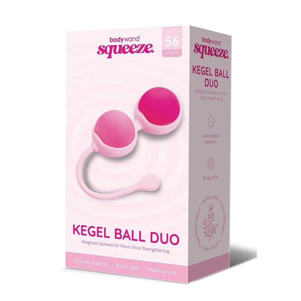 Buy Bodywand Squeeze Kegel Ball Duo - Pink Weighted Kegel Balls at NZ’s Mega Adult Toys Store. Discover premium sex toys with discreet shipping at the best price in NZ