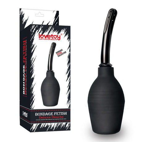 Buy Bondage Fetish Deluxe Douche - Black Unisex Curved Douche - 310 ml capacity at NZ’s Mega Adult Toys Store. Discover premium sex toys with discreet shipping at the best price in NZ