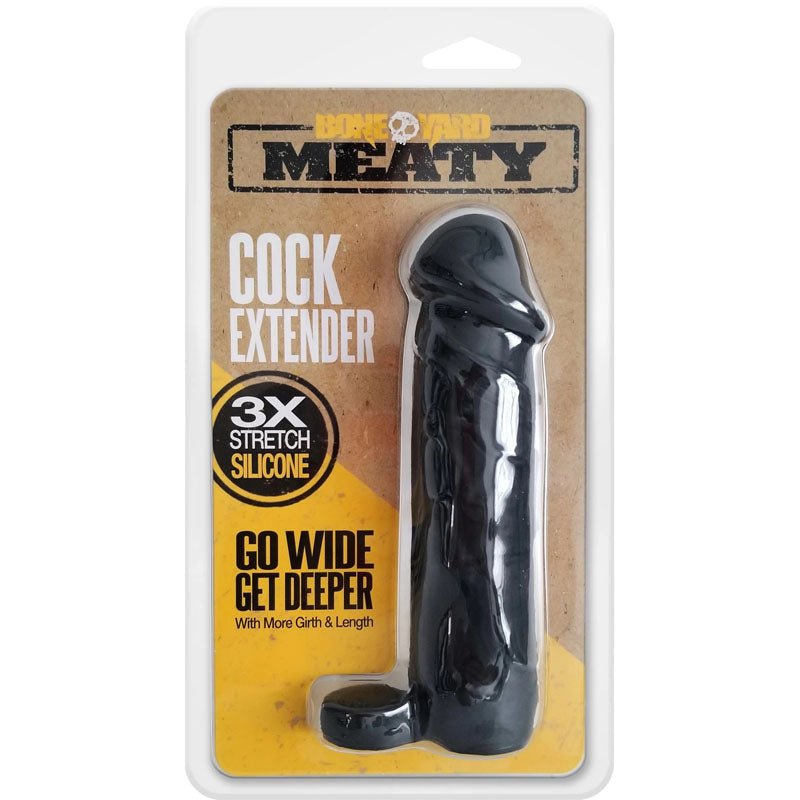 Buy Boneyard Meaty Cock Extender Black - Black Penis Extender Sleeve at NZ’s Mega Adult Toys Store. Discover premium sex toys with discreet shipping at the best price in NZ