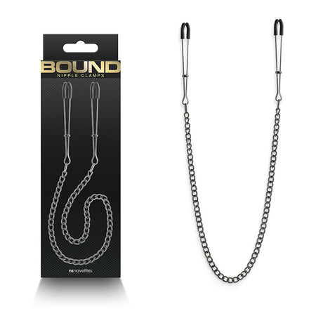 Buy Bound Nipple Clamps - DC3 - Gunmetal - Gunmetal Nipple Clamps with Chain at NZ’s Mega Adult Toys Store. Discover premium sex toys with discreet shipping at the best price in NZ